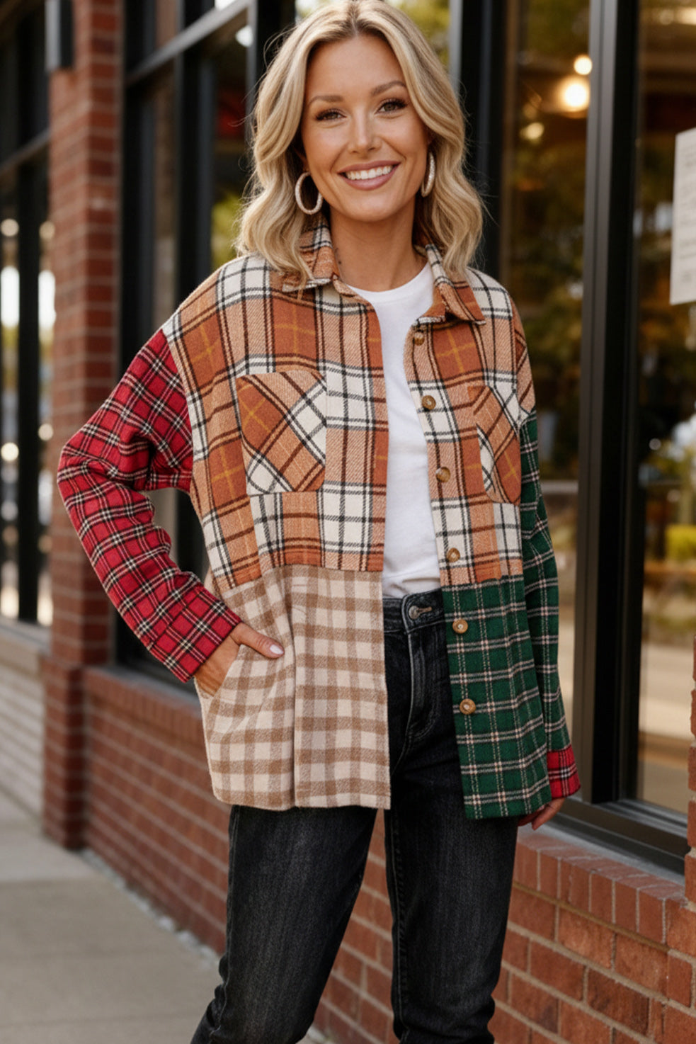 The Patchwork Party Shacket    Joy & Country