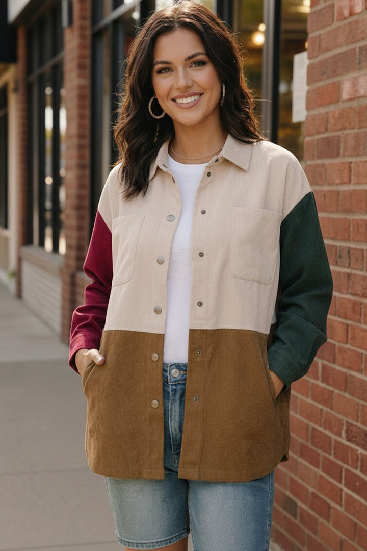 Cabin Weekend Button-Up Corduroy Shacket    Joy & Country