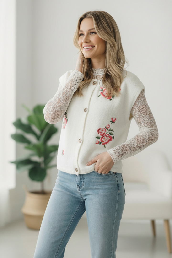 Rose Garden Knit Vest    Joy & Country