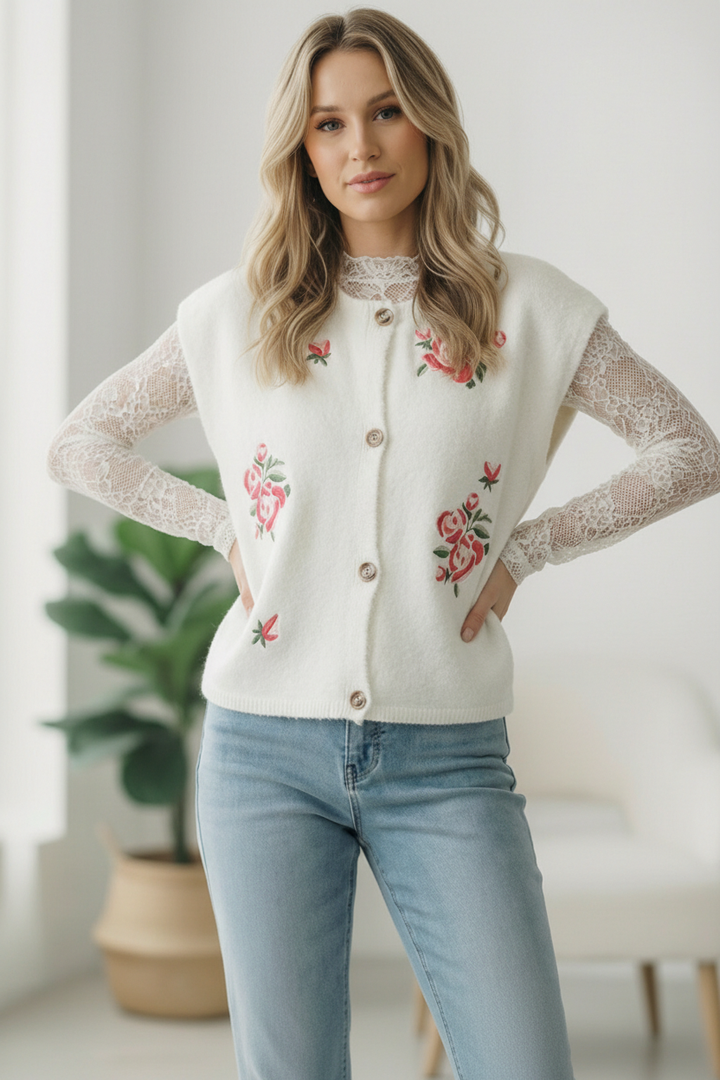 Rose Garden Knit Vest    Joy & Country