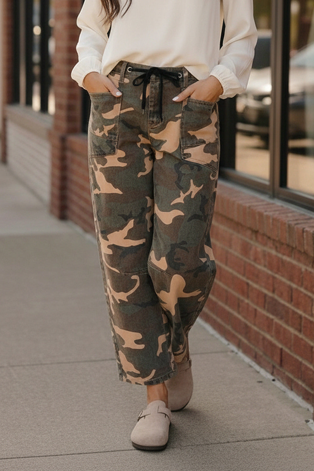 Stealth Mode Camo Drawstring Pants    Joy & Country