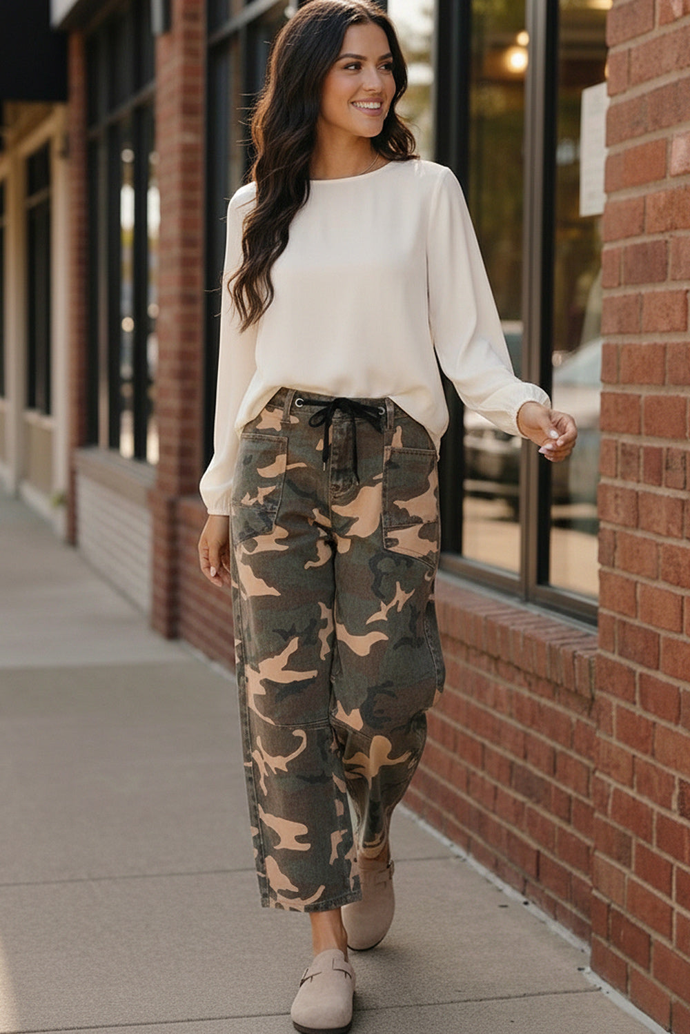 Stealth Mode Camo Drawstring Pants    Joy & Country