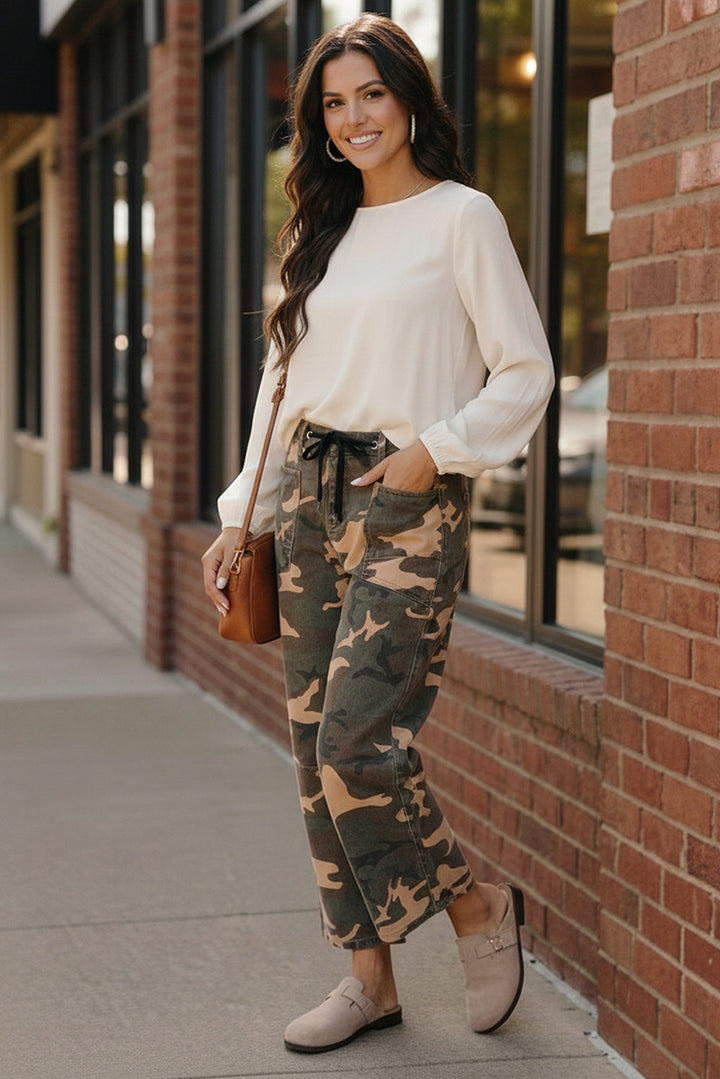 Stealth Mode Camo Drawstring Pants    Joy & Country