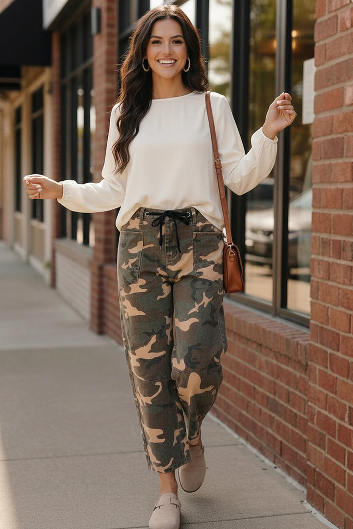 Stealth Mode Camo Drawstring Pants    Joy & Country
