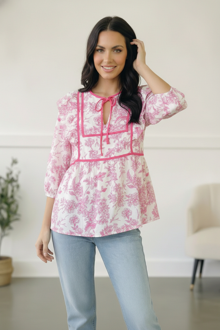 Where is the Garden Party Tie Blouse    Joy & Country