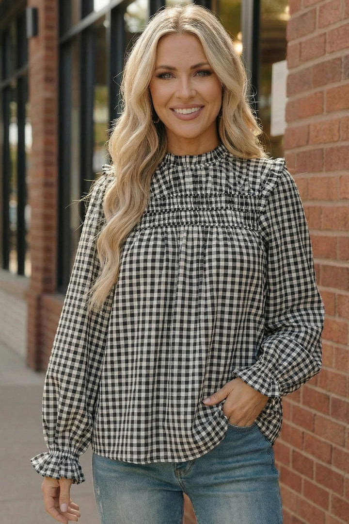 Wildwood Check White Smock    Joy & Country