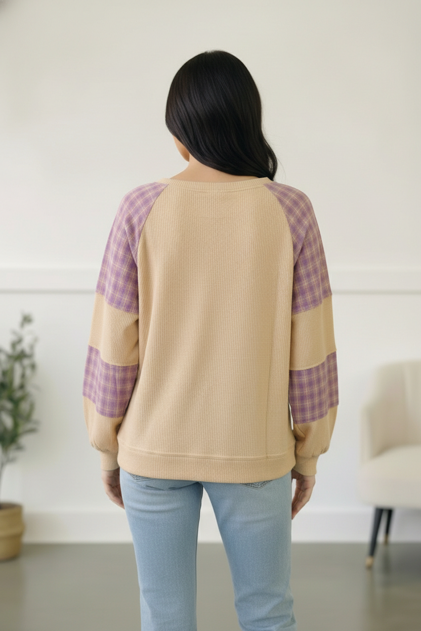 Country Cozy Oatmeal Long Sleeve Thermal    Joy & Country