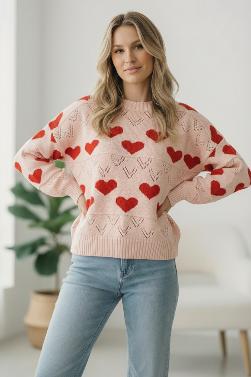 A Love Note Heart Sweater    Joy & Country
