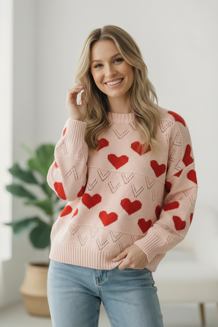 A Love Note Heart Sweater    Joy & Country