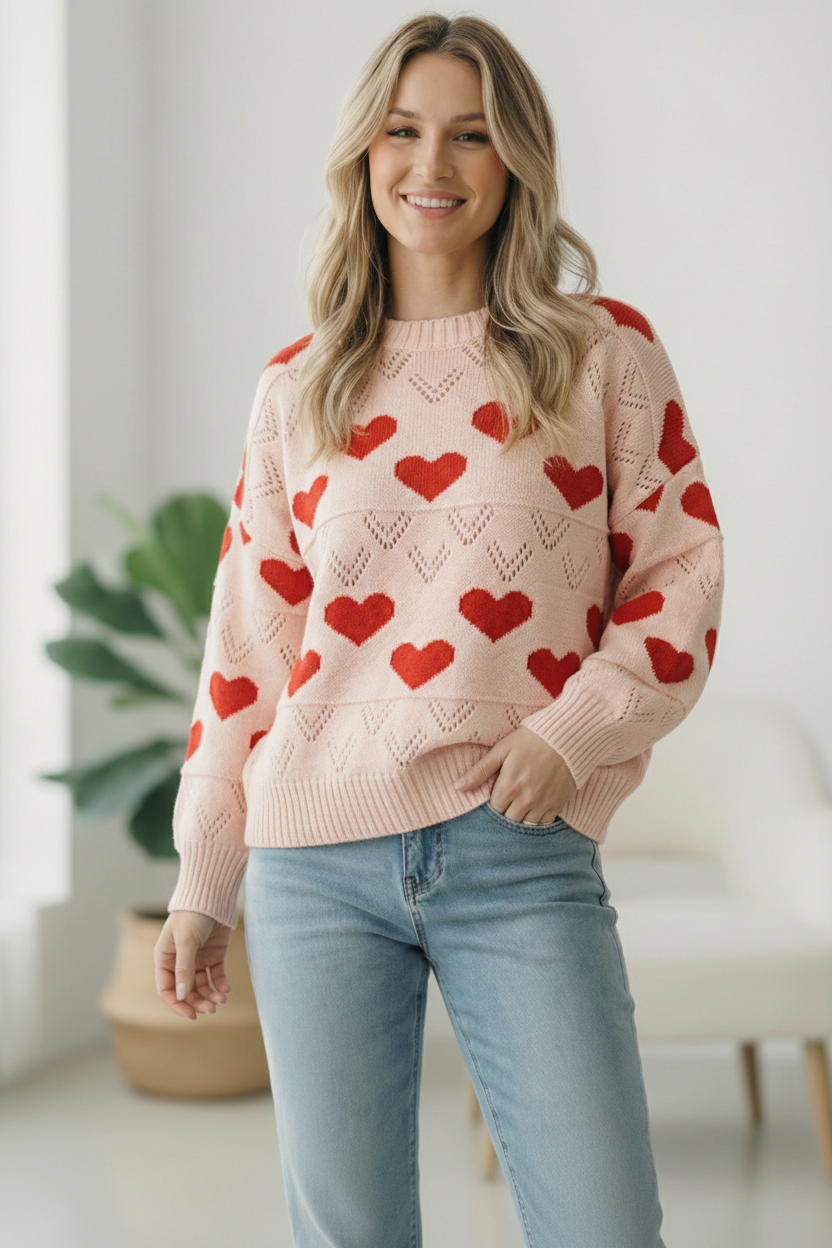 A Love Note Heart Sweater    Joy & Country