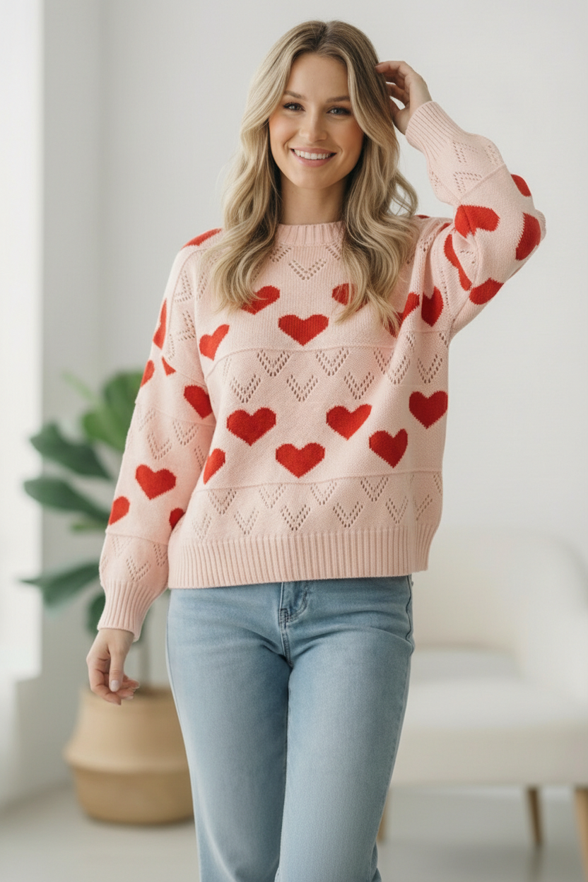 A Love Note Heart Sweater    Joy & Country
