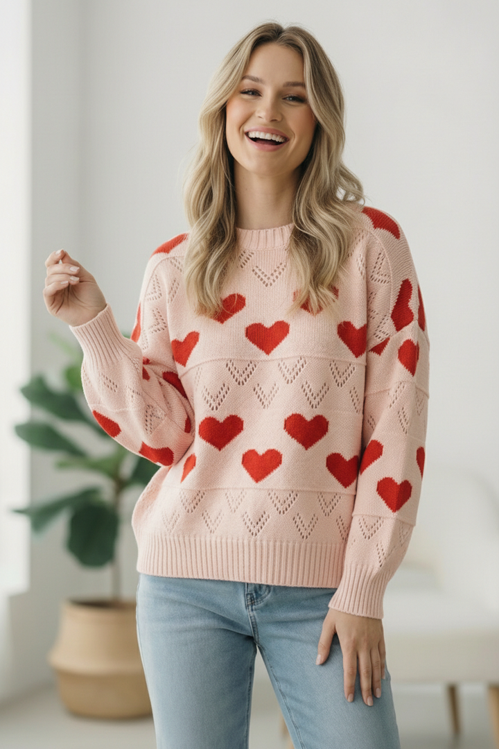 A Love Note Heart Sweater    Joy & Country