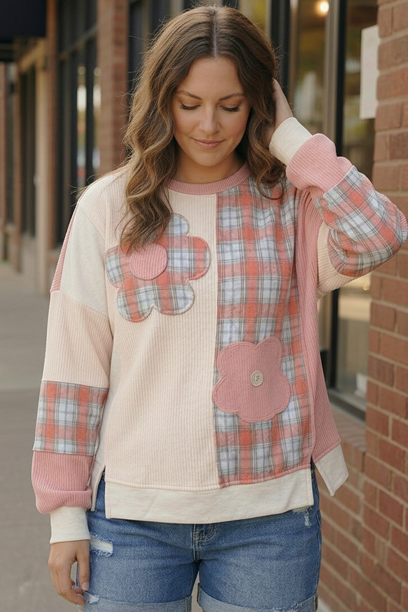 Pretty Prairie Patch Dusty Rose Pullover    Joy & Country