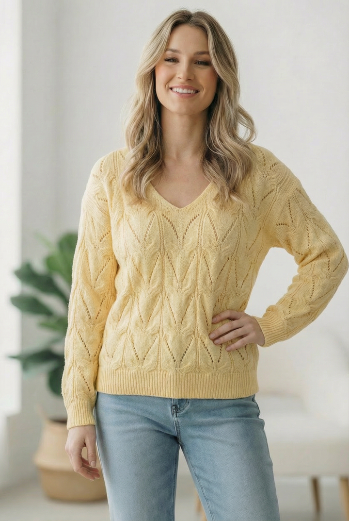 I'll Meet You at the Tennis Match Patterned Sweater    Joy & Country