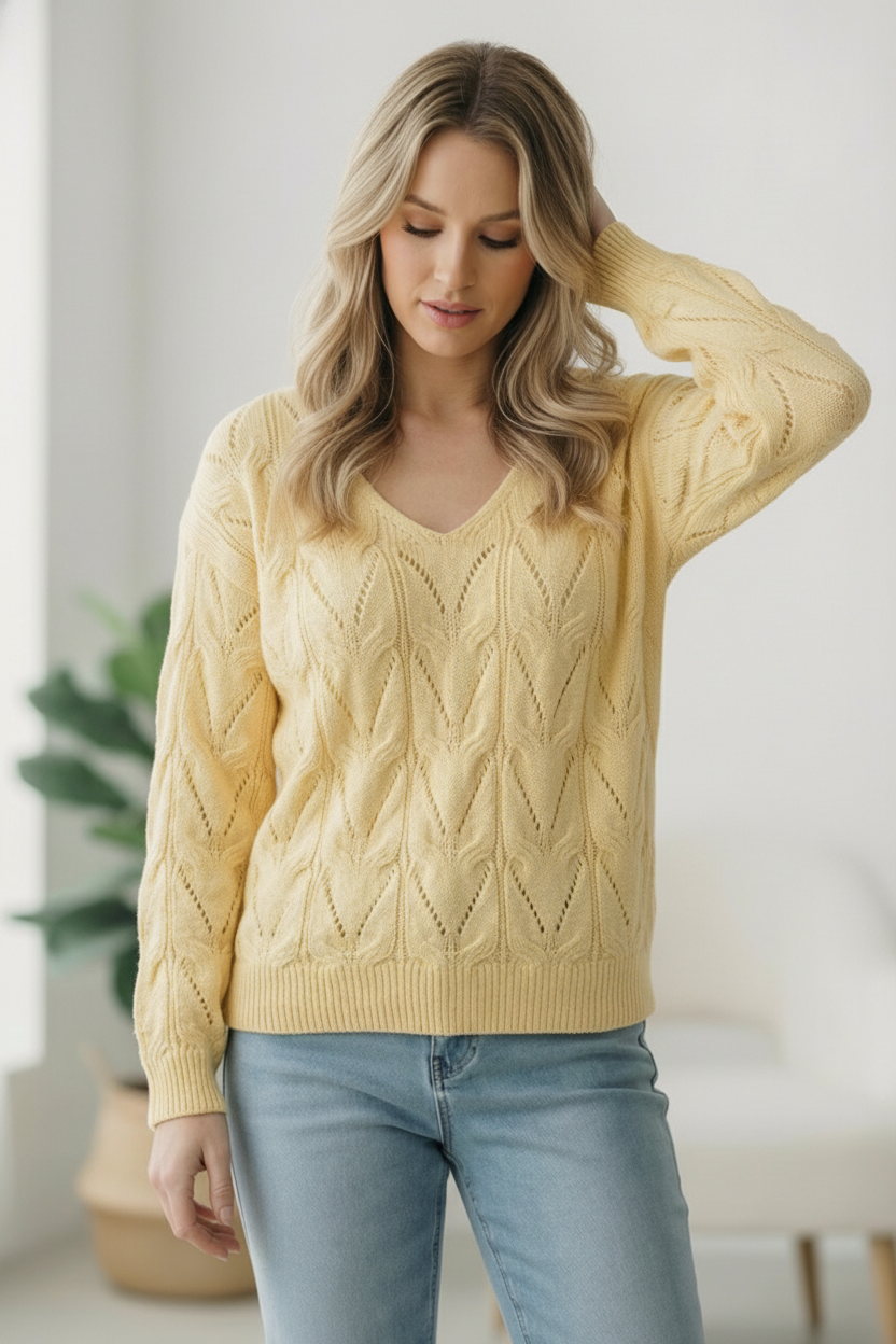 I'll Meet You at the Tennis Match Patterned Sweater    Joy & Country