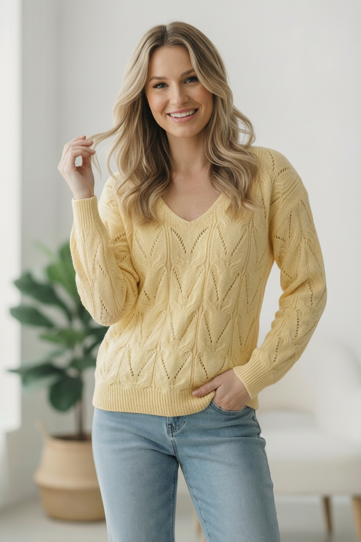 I'll Meet You at the Tennis Match Patterned Sweater    Joy & Country