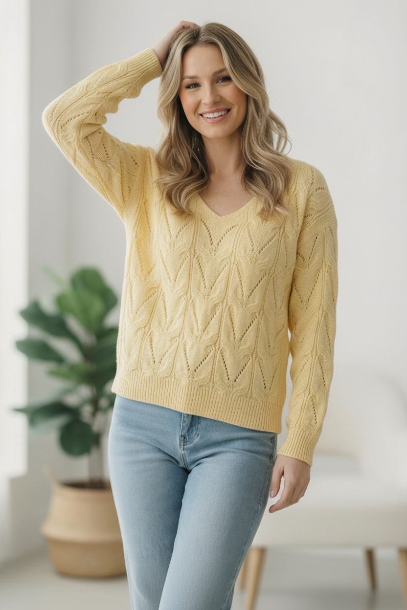 I'll Meet You at the Tennis Match Patterned Sweater    Joy & Country
