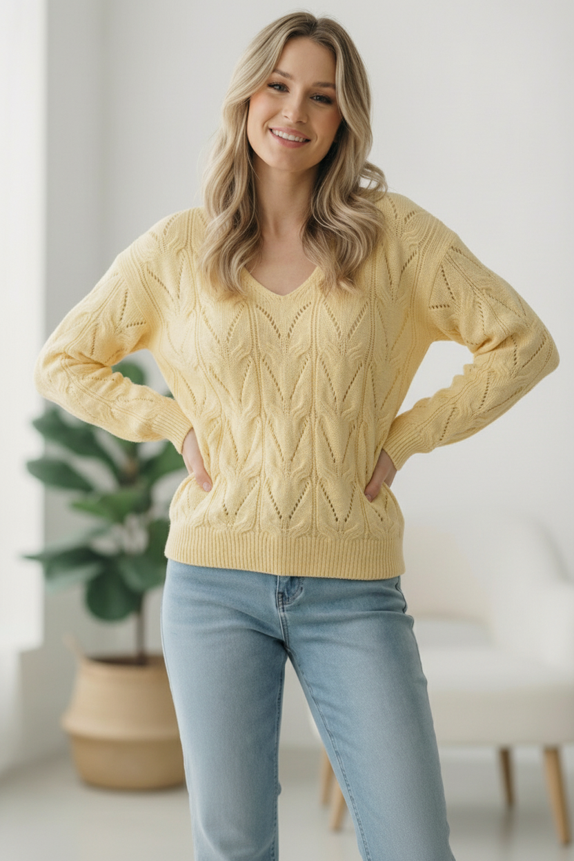 I'll Meet You at the Tennis Match Patterned Sweater    Joy & Country