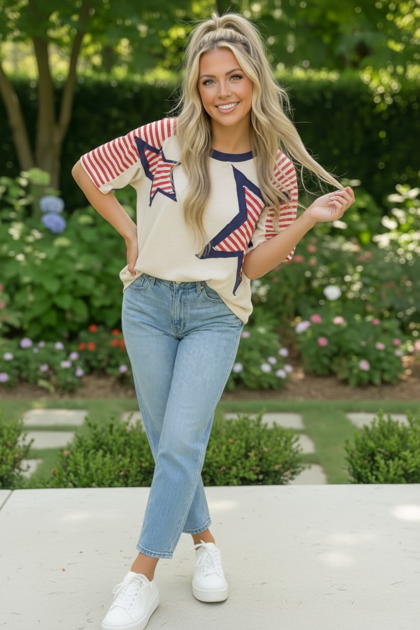 Stars and Stripes Forever Graphic Tee    Joy & Country