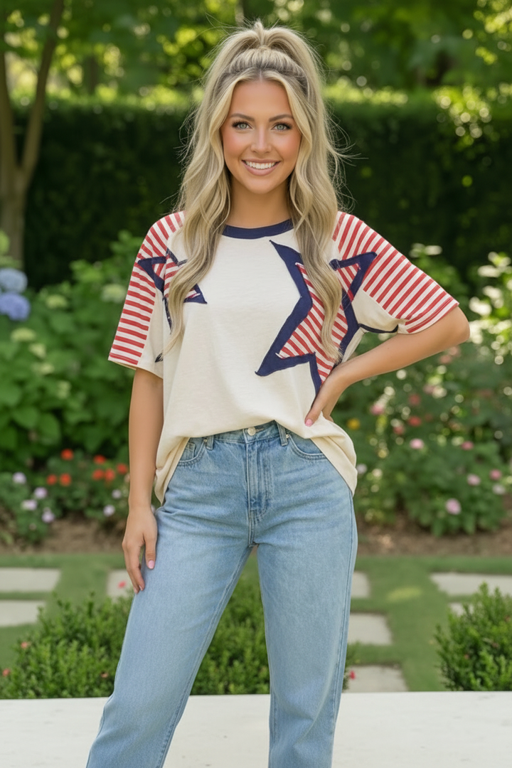 Stars and Stripes Forever Graphic Tee    Joy & Country