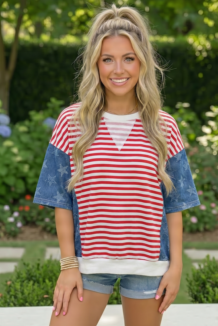 Stars Stripes and So Much Style Top    Joy & Country