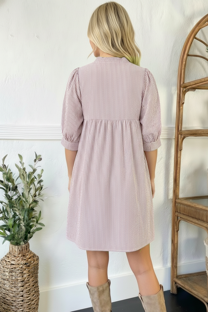 Flowy Pink Stripe Dress