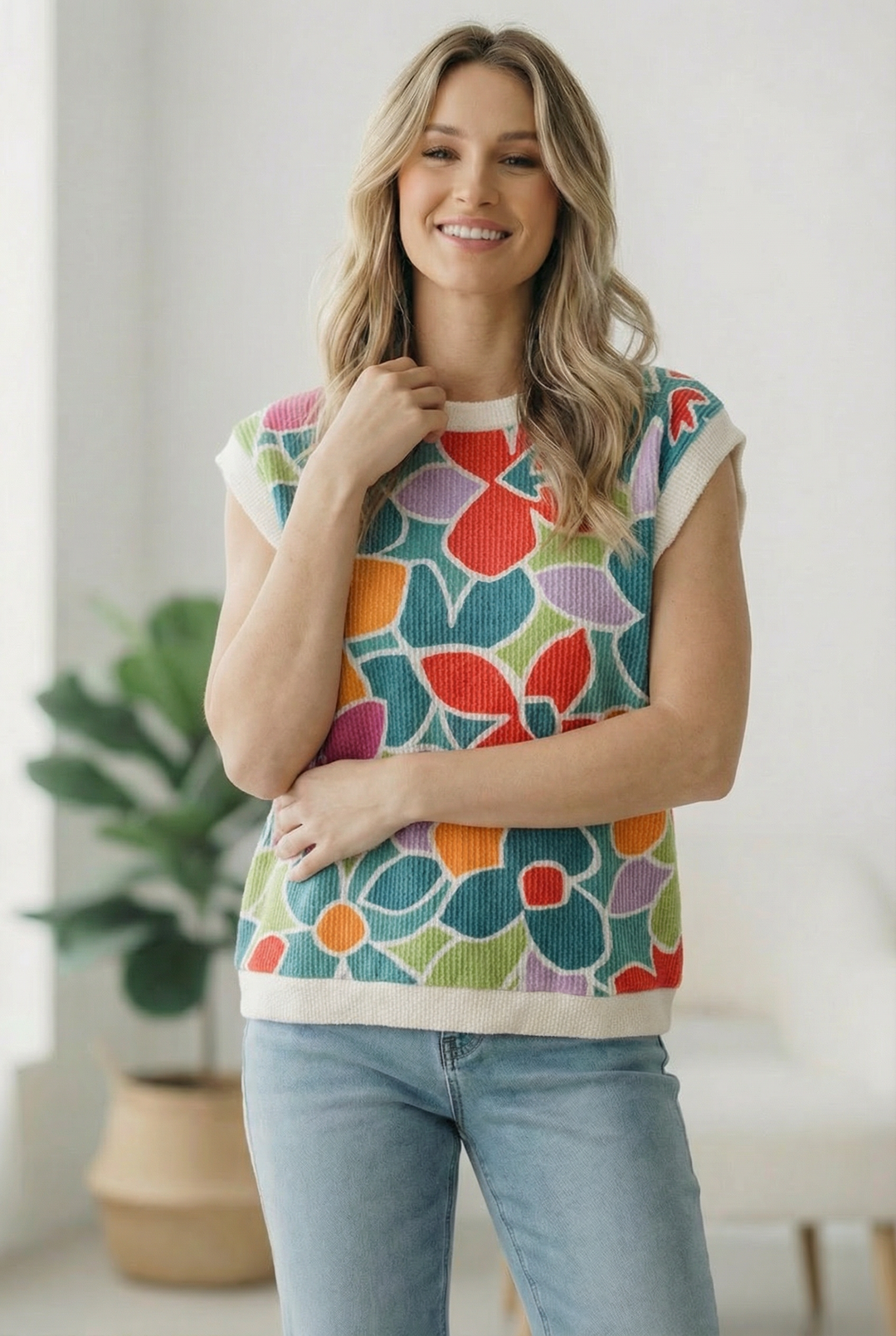 A Work of Art Ribbed Vest    Joy & Country