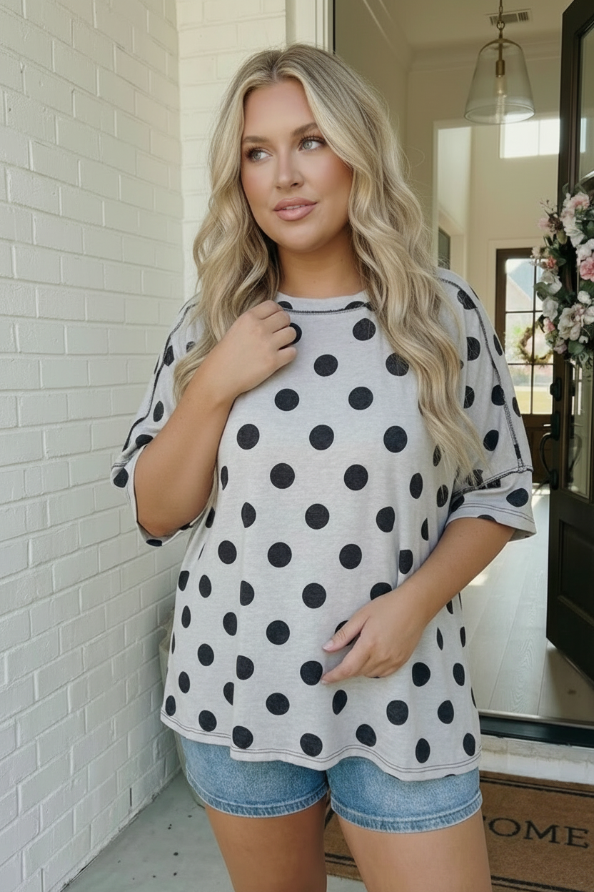 Dots All I Need Oversized Tee    Joy & Country