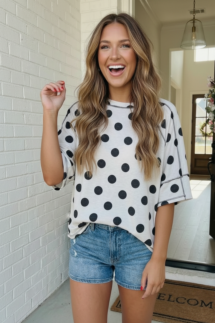 Dots All I Need Oversized Tee    Joy & Country