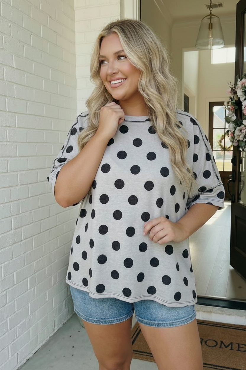 Dots All I Need Oversized Tee    Joy & Country