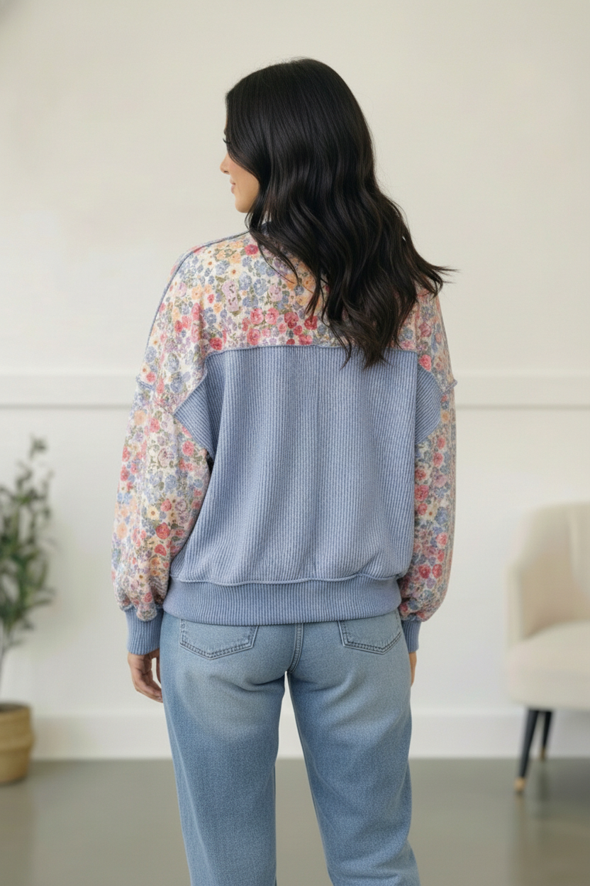 Meadow Breeze Floral Pullover    Joy & Country