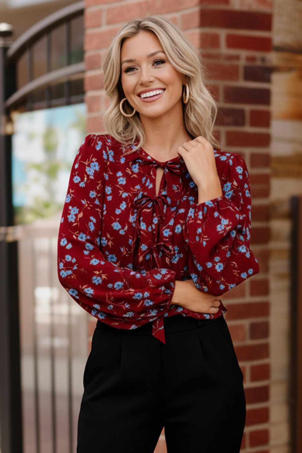 Cranberry Bloom Blouse    Joy & Country