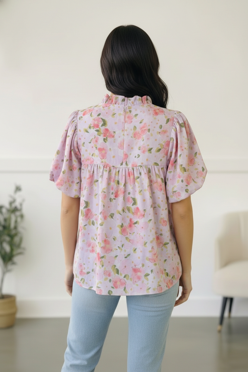 Painted Blossoms Posey Top    Joy & Country