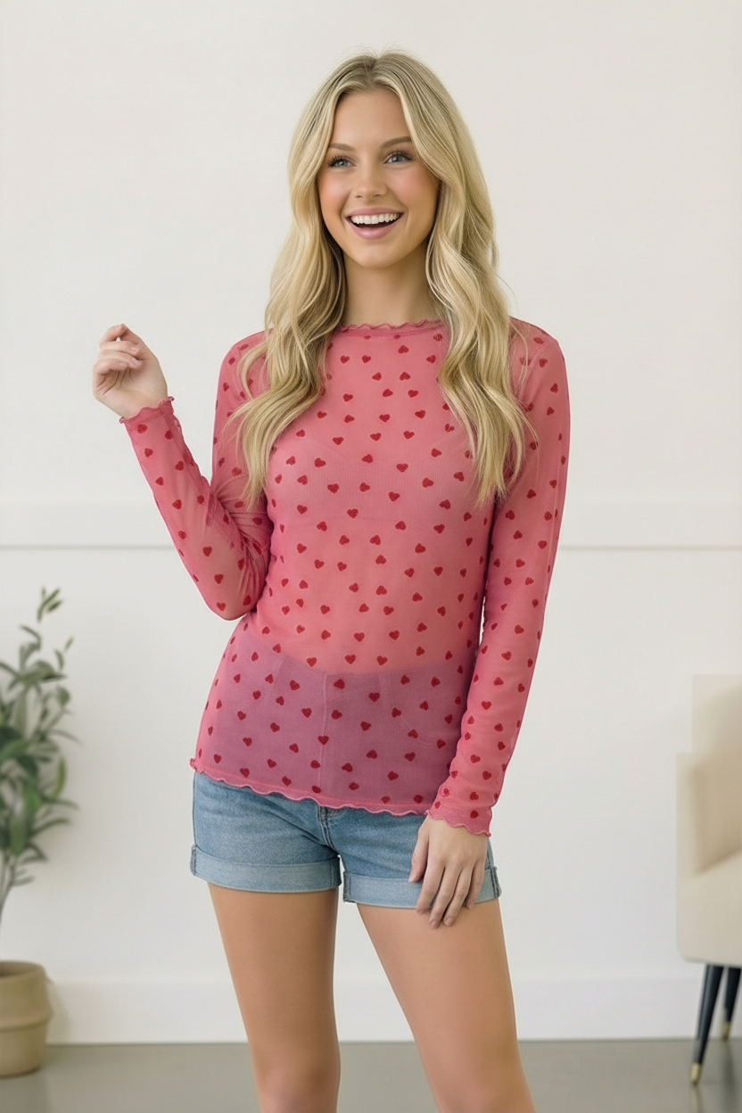 All Heart Mesh Top    Joy & Country