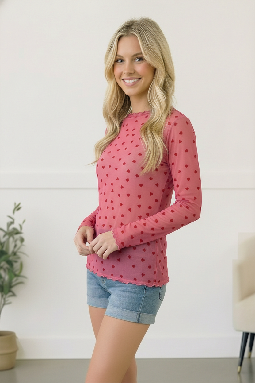 All Heart Mesh Top    Joy & Country