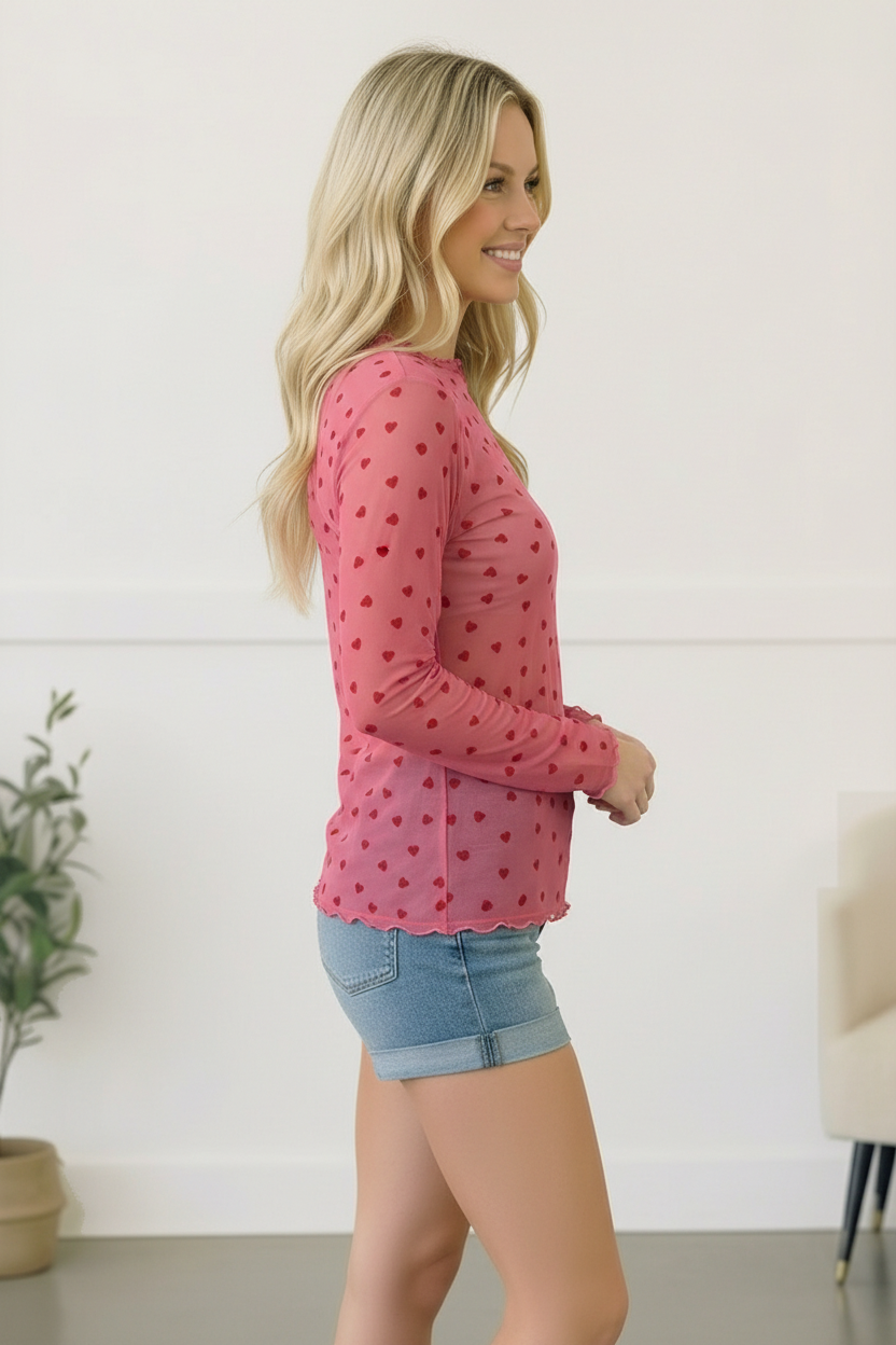 All Heart Mesh Top    Joy & Country