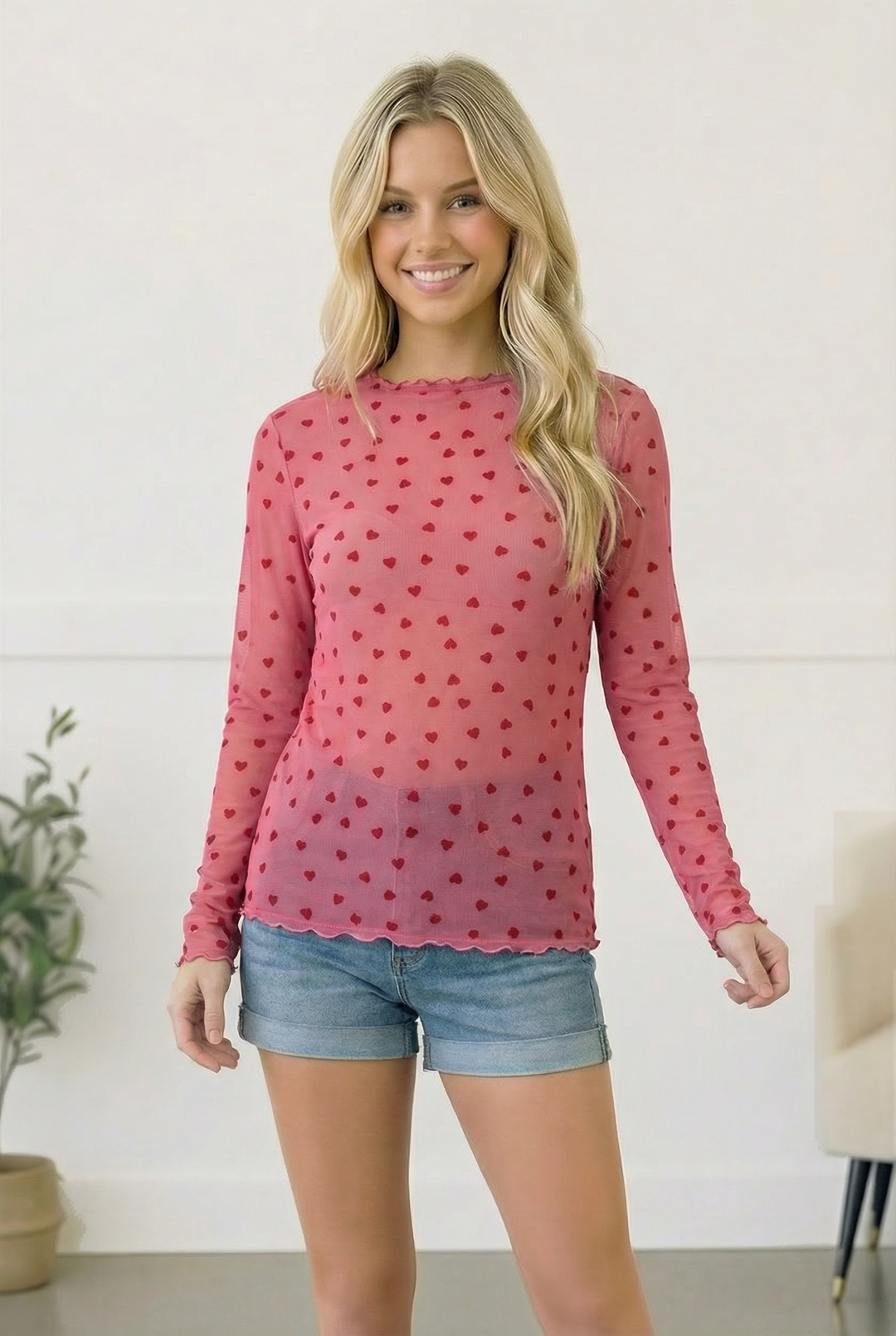 All Heart Mesh Top    Joy & Country