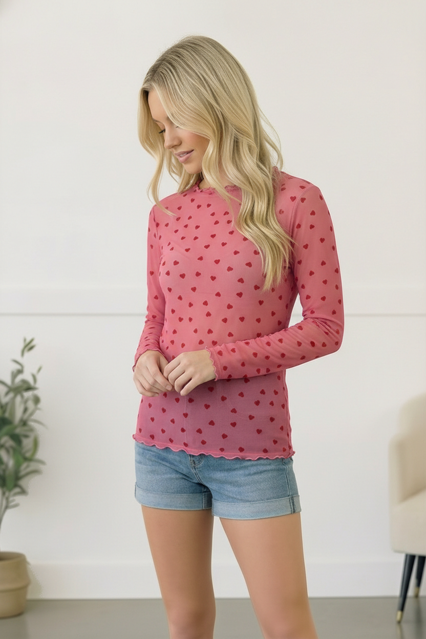 All Heart Mesh Top    Joy & Country