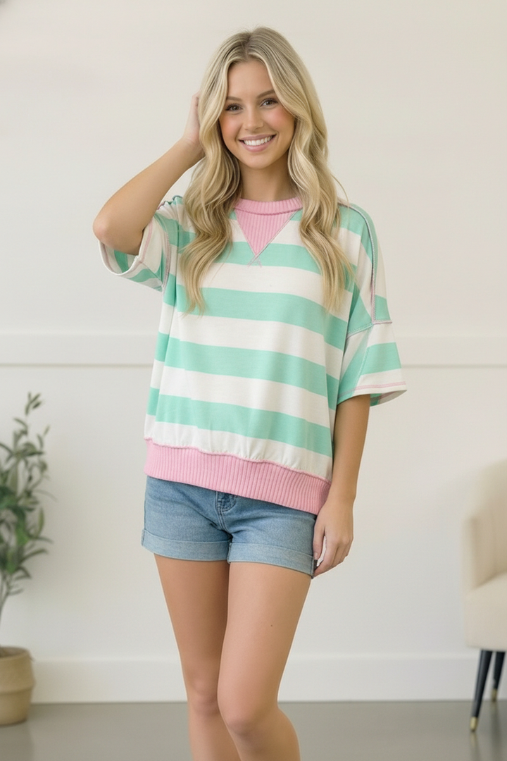 Mint Sugar Rush Colorblock Tee    Joy & Country