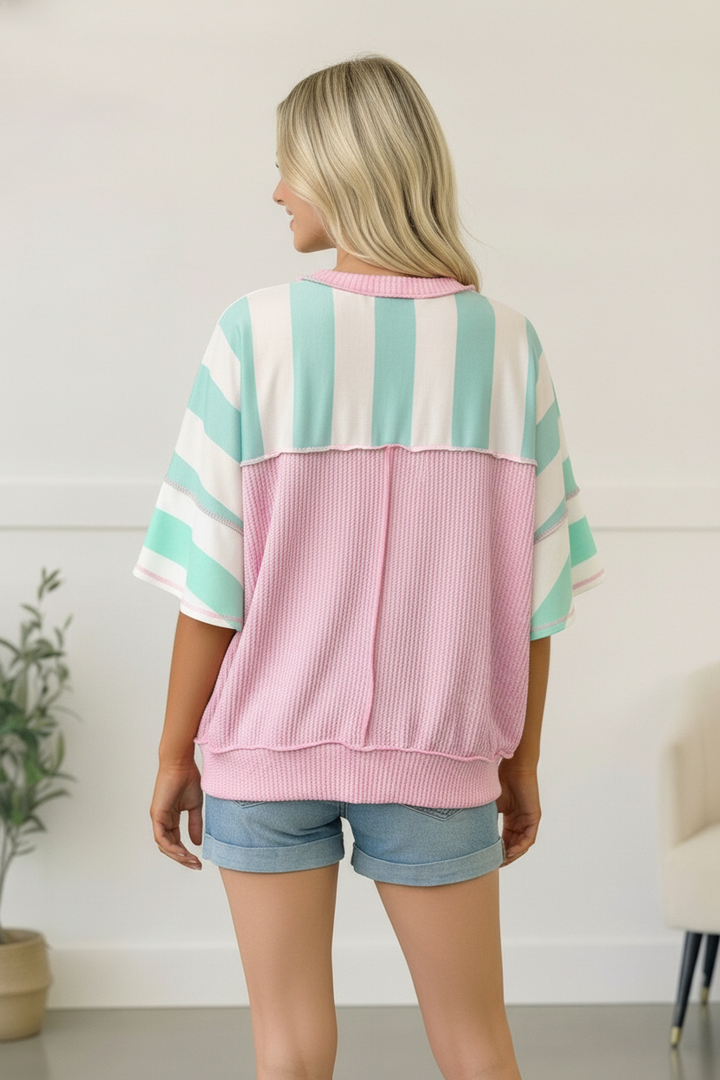 Mint Sugar Rush Colorblock Tee    Joy & Country