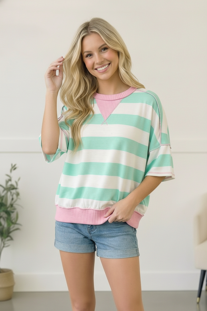 Mint Sugar Rush Colorblock Tee    Joy & Country