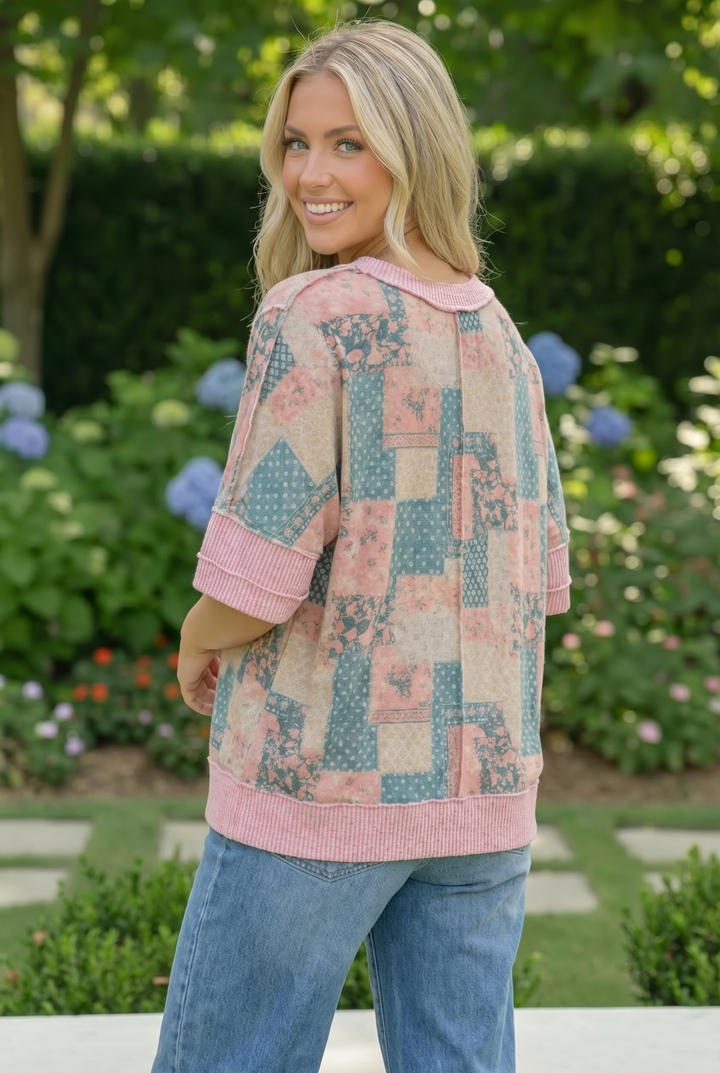 Chic Patchwork Dreams Top