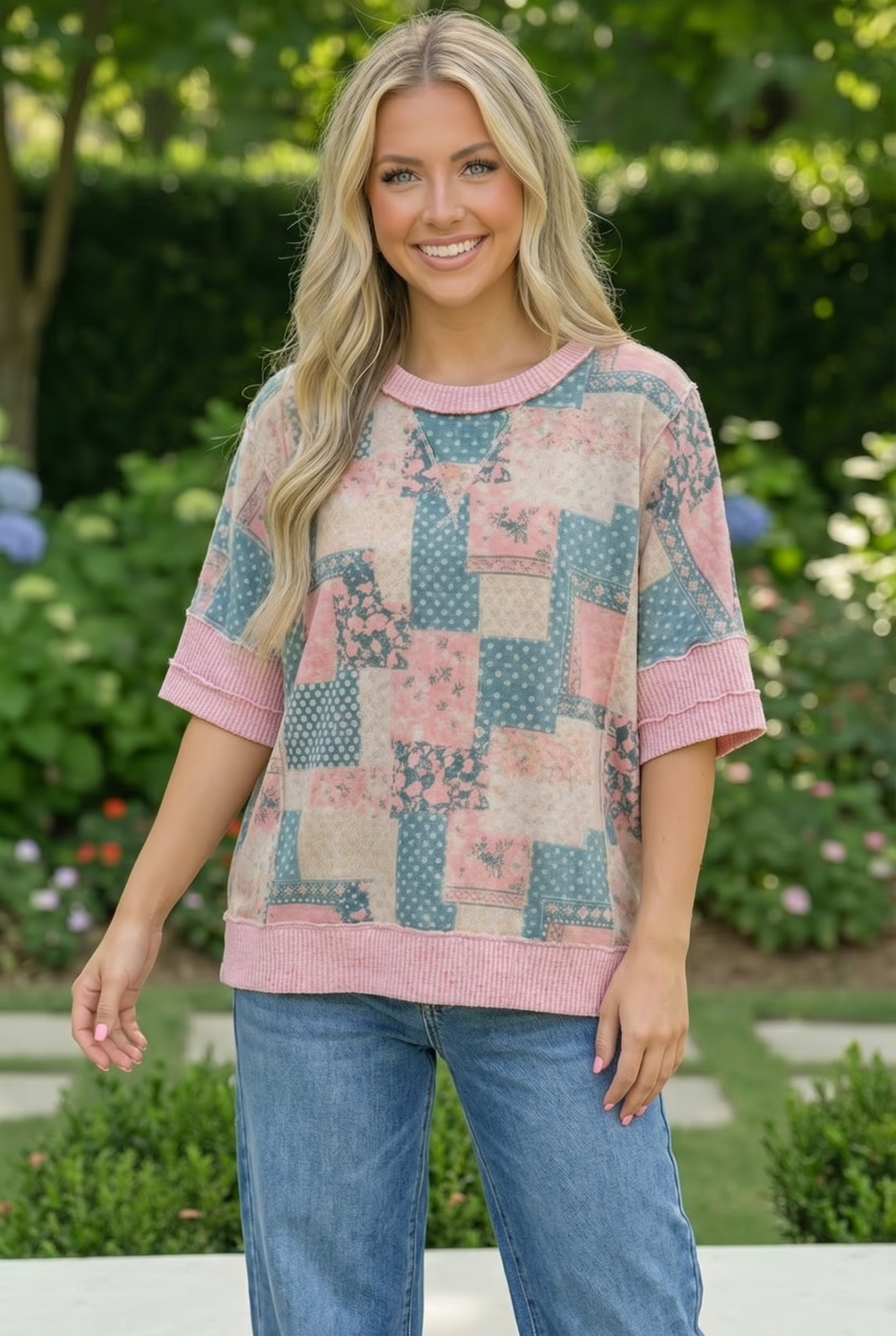 Chic Patchwork Dreams Top