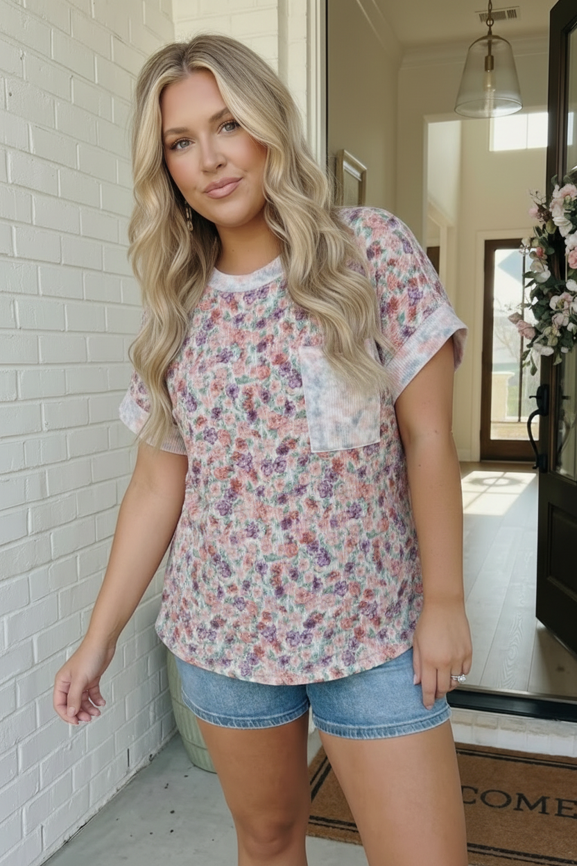 Garden Crush Floral Pocket Tee    Joy & Country