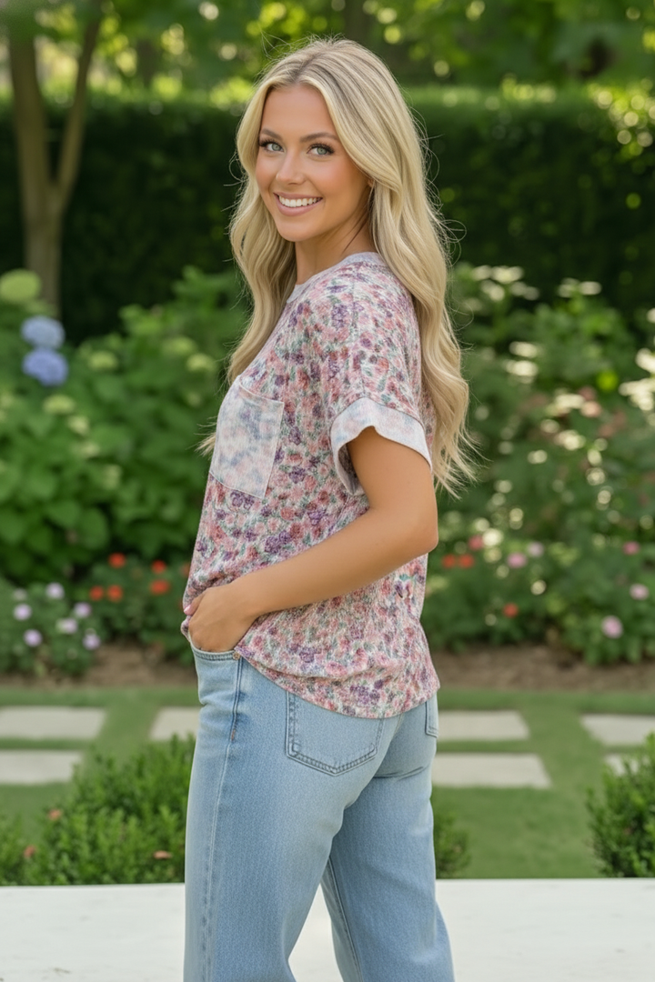 Garden Crush Floral Pocket Tee    Joy & Country