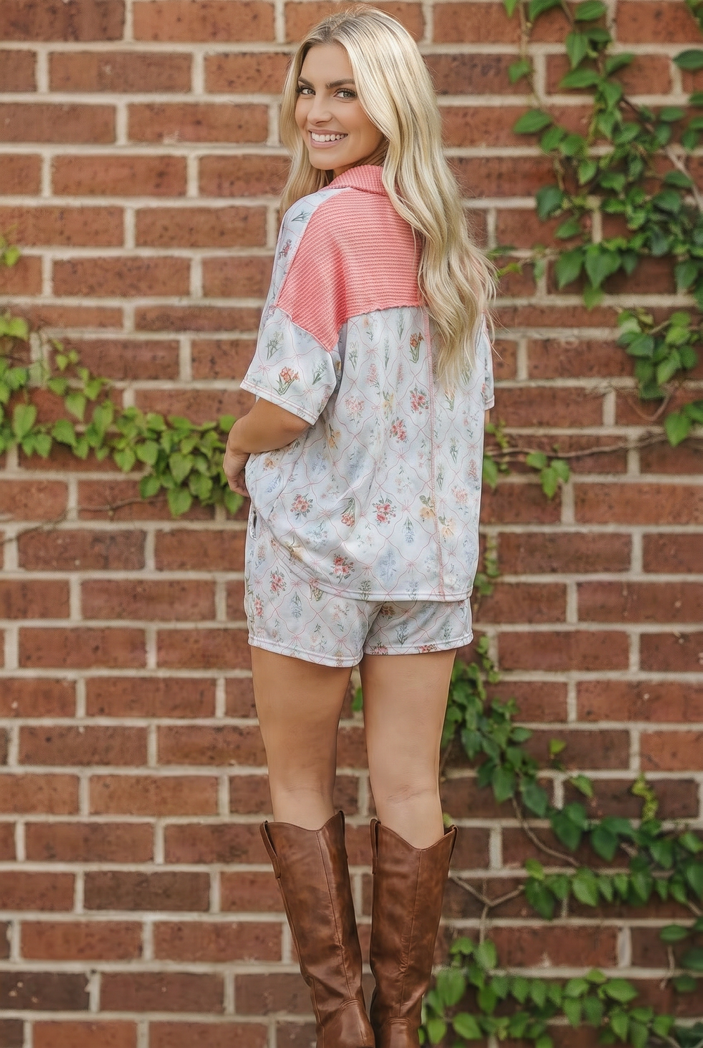 Floral Garden Matching Short Set    Joy & Country