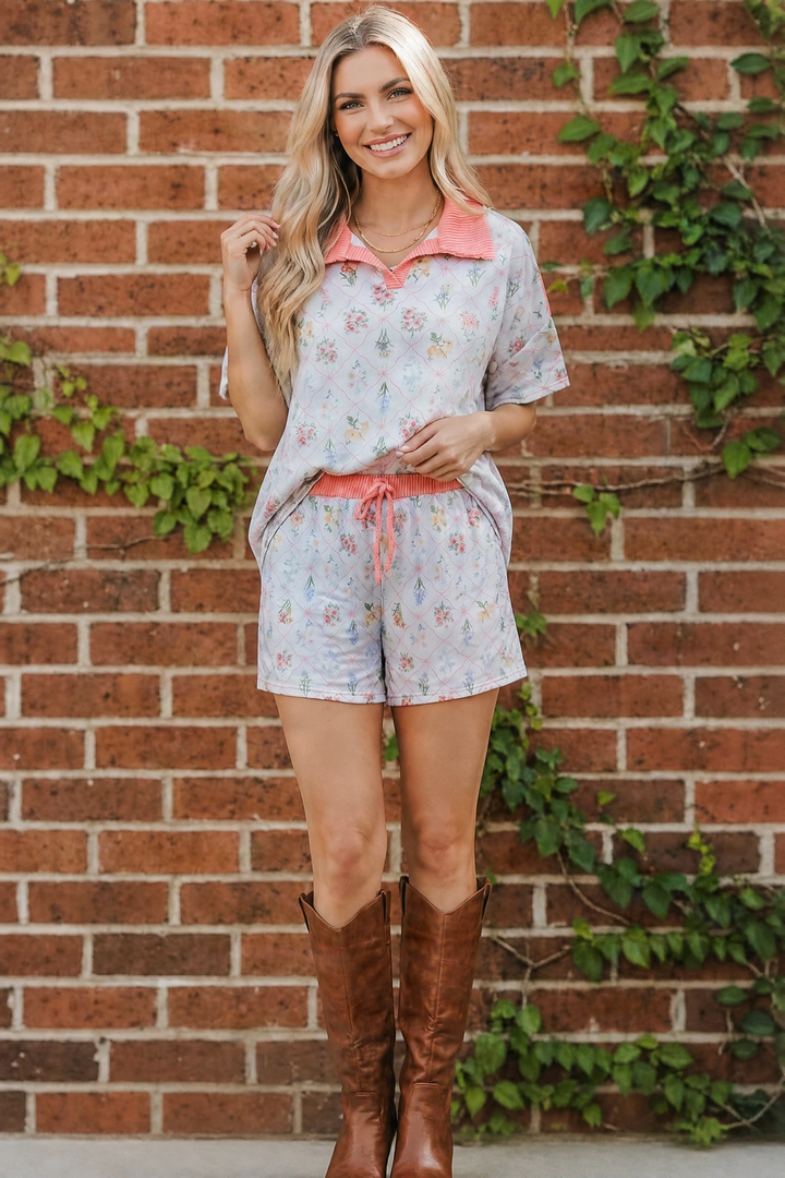 Floral Garden Matching Short Set    Joy & Country