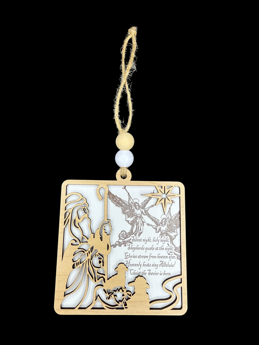 [PRE-ORDER] Handmade Maple Wood 3D Square Nativity Scene Ornaments | Made in the USA [SHIPS IN 1-2 WEEKS]