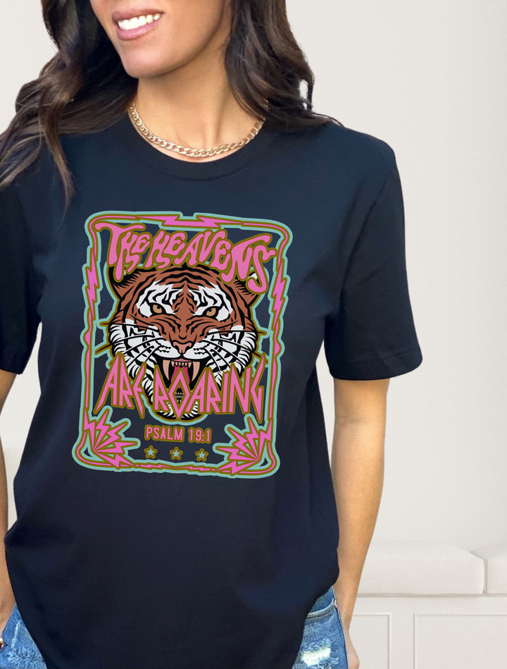 The Heavens Are Roaring Psalm 19:1 - Unisex Crew-Neck Tee - Joy & Country