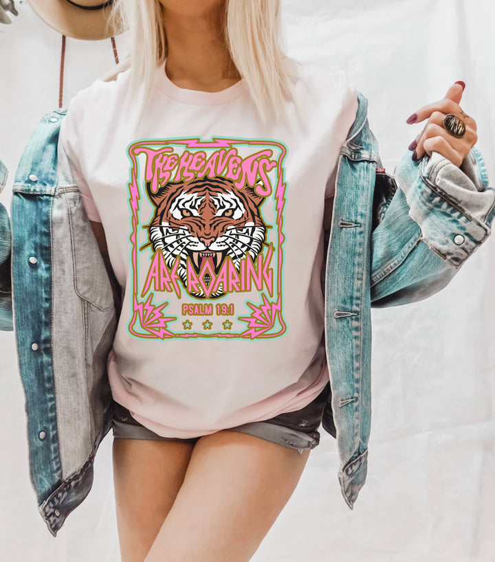 The Heavens Are Roaring Psalm 19:1 - Unisex Crew-Neck Tee - Joy & Country